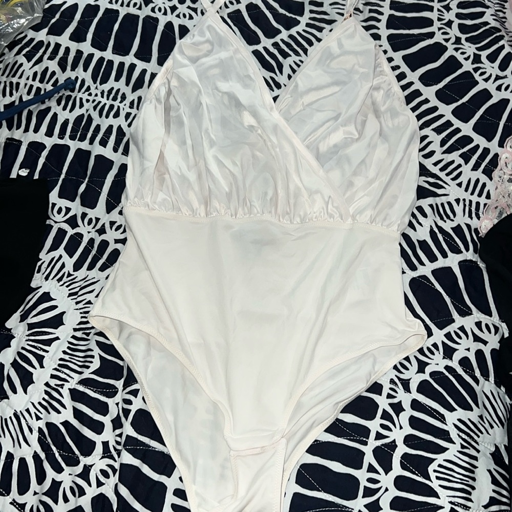 I.N.C. bodysuit oat milk color